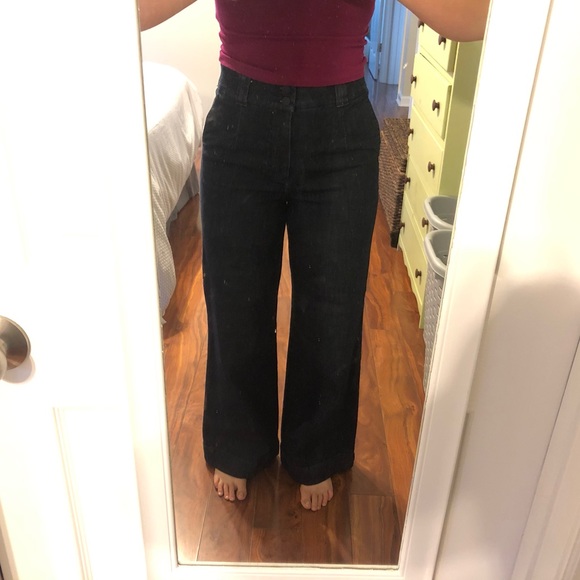 Wide Leg Bellbottom Jeans - Picture 1 of 8